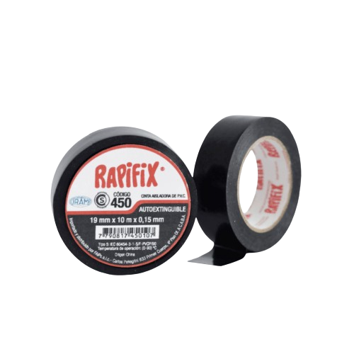 CINTA AISLADORA 19mm x10m NEGRO "RAPIFIX" (x10un)