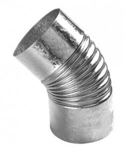 CURVA ZINC HERMETICA 45º x 4"