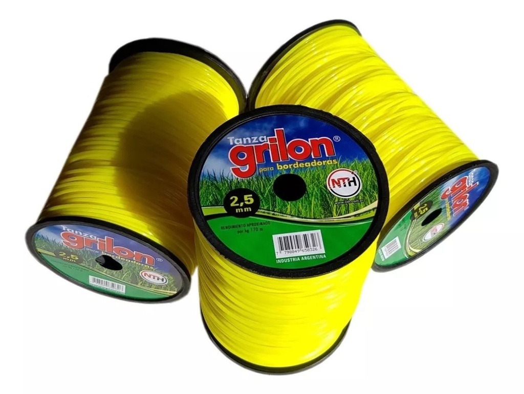 TANZA P/BORDEADORA REDONDA "GRILON" 2,50 MM.