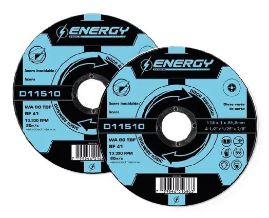 DISCO ABRASIVO 115x1.2 ENERGY x25un