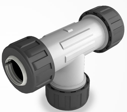 [2376] ACOPLE COMP PROF C/TRABA MEC TEE 1/2" "DUKE"