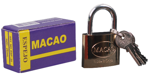 [1185] CANDADO ESPEJADO GRUESO 38 mm. "MACAO"