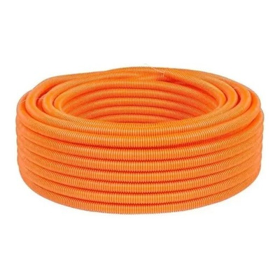 [623] CAÑO CORRUGADO FLEX. NARANJA LIVIANO 5/8"