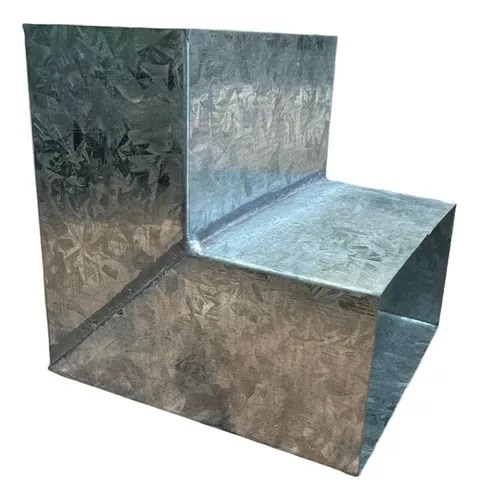 [818] CODO ZINC 2x4 DESAGUE FRENTE (PLANO)