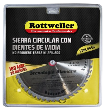 [1414] DISCO DE SIERRA 30 D WIDIA x 7” ROTTWEILER