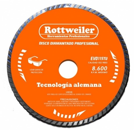 [913] DISCO DIAMANTADO 115 MM.TURBO (4 1/2")