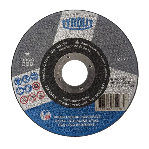 [2370] DISCO TYROLIT ECOBASIC 114 X 1.6 (X 50 UN)
