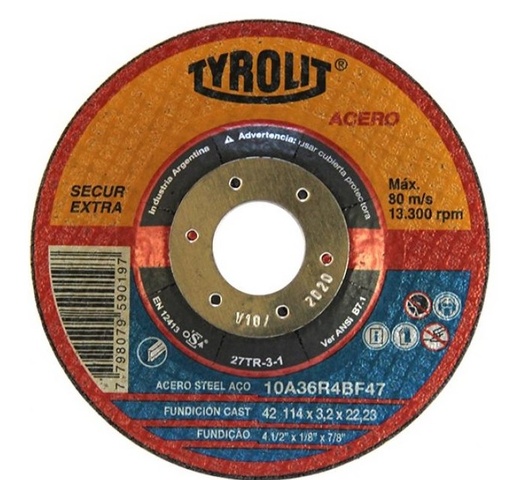 [1405] DISCO TYROLIT SECUR OX 114 X 4.8 (X 10 UN)