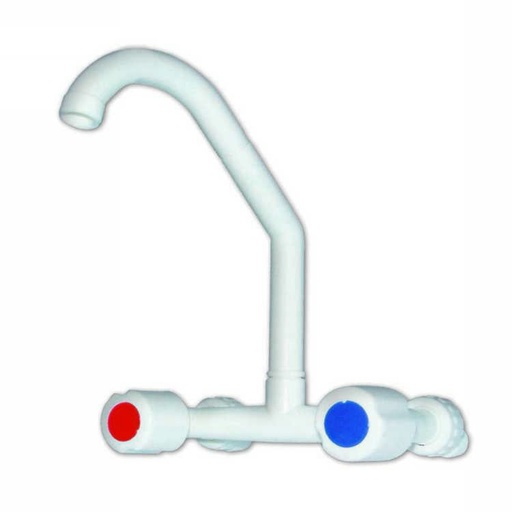 [129] GRIFERIA PVC PARED CURVO ALTO MOV.MEDIO GIRO"