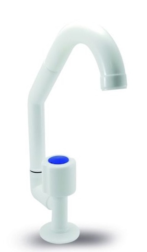 [130] GRIFO PVC PARED CURVO ALTO MOVIL "MEDIO GIRO"