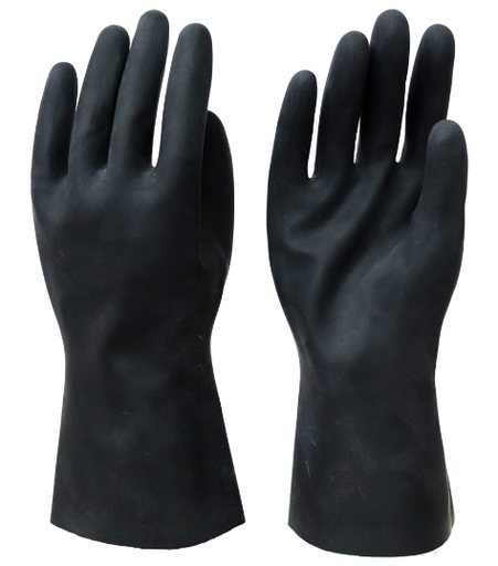 [1634] GUANTE LATEX NEGRO Nº11x30cm TACOLATEX (ESP)