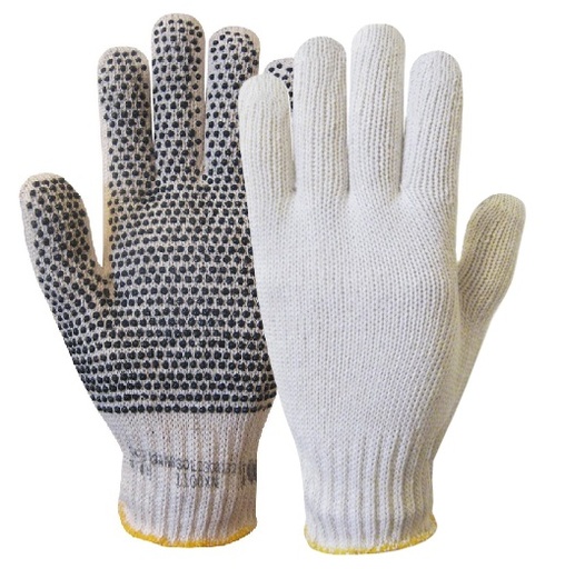 [2461] GUANTE ALGODON MOTEADO NEGRO INDUSTRIAL