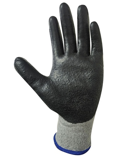 [2483] GUANTE ALGODON FORTE BAÑADO EN PU NEGRO